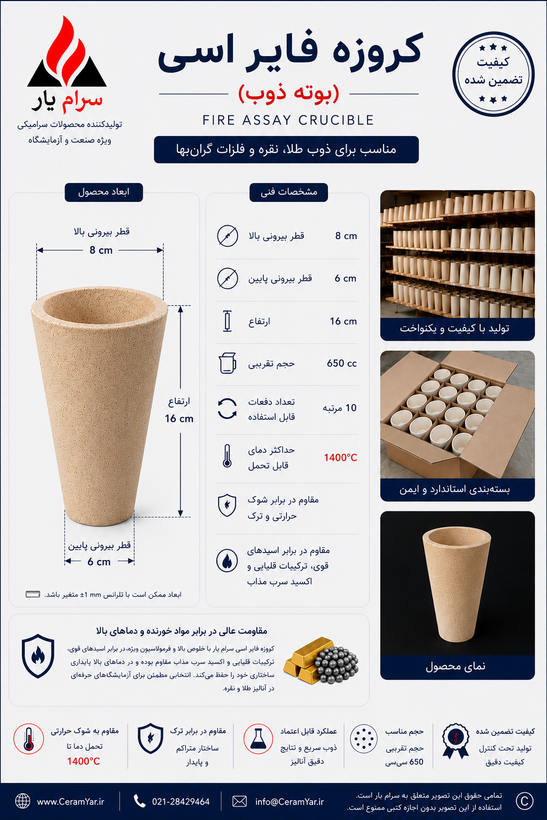 قیمت بوته فایر اسی، خرید بوته فایر اسی، بوته فایر اسی، بوته فایراسی، روش فایر اسی، استحصال طلا، فرایند فایر اسی، روش فایر اسی، کروزه فایر اسی، بوته ذوب فایر اسی، تولید کننده بوته ذوب، خرید عمده کروزه فایر اسی